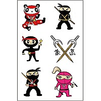 Premium Ninja Tattoos, Karate Party Favors, Temporary Tattoo