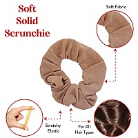 Set Of 2 Solid Scrunchies Tan