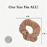 Set Of 2 Solid Scrunchies Tan