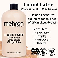 Mehron Makeup Liquid Latex 16 Oz Light Flesh