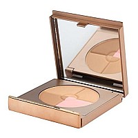 MagicMinerals Bronzer by Jerome Alexander - Ultra-Natural Bronzer-Blush Compact Plus Clear Lipgloss and Eyeshadow Brush - Perfect Makeup for Bronzing, Contouring or Sculpting