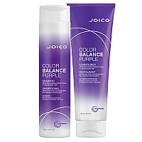 Joico Color Balance Purple Shampoo Conditioner Set Eliminate Brassy And Yellow Tones For Cool Blonde Or Gray Hair