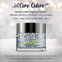 Sns Nail Dip Powder Gelous Color Dipping Powder Super Model Walk Metallicssilver Glitter Longlasting Dip Nail Color La