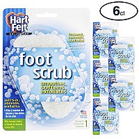 HartFelt Foot Scrub Exfoliating Skin care Sponge Pad, Made in USA, Smooth Heals and Toes for Pedicure Feel, 6 count