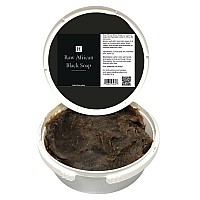 HalalEveryDay African Black Soap paste 16 oz - Made with pure Raw African Black soap - Free of all chemicals