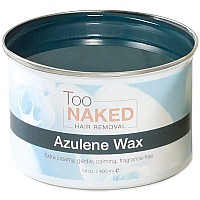 Too Naked Hair Removal Azulene Wax, Dolce Series, Extra Creamy, Gentle, Calming, Transparent Wax, Fragrance Free, 14 oz.