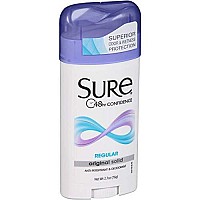 Sure Anti-Perspirant & Deodorant Original Solid, Regular Scent 2.70 oz (Pack of 12)