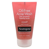 Neutrogena Oilfree Acne Wash Pink Grapefruit Foaming Scrub 42 Ounce Value Pack Of 2