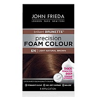 John Frieda Precision Foam Colour Brilliant Brunette (Light Natural Brown) 6N 1 Each (Pack of 3)