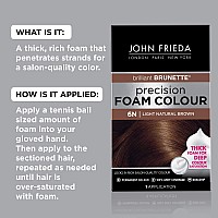 John Frieda Precision Foam Colour Brilliant Brunette (Light Natural Brown) 6N 1 Each (Pack of 3)