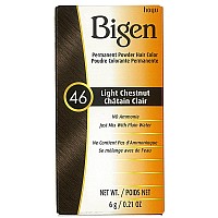 Bigen Permanent Powder Hair Color 46 Light Chestnut 5 Count Pack Of 1