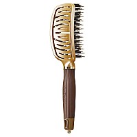 Olivia Garden NanoThermic Ceramic + Ion Flex Scalp-Hugging & Vented Hair Brush NT-FLEXCO (Combo)