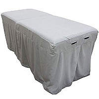 Microfiber Massage Table Skirt - Mirage Gray