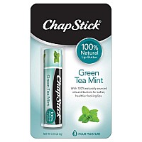 Chapstick 100 Natural Lip Butter Green Tea Mint 015 Oz Pack Of 3