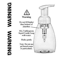 Bar5F Foaming Pump Bottle for Dr. Bronner's Castile Soap and All Generic Concentrated or Regular Soaps, 8.5-Ounce Clear