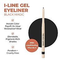 Beauty For Real Iline 247 Eyeliner Black Magic Black Matte Longwearing Waterproof Gel Formula Safe For Sensitive Eyes