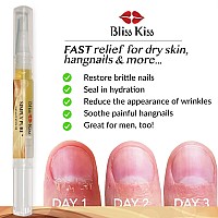 Bliss Kiss 1 Vanilla Fragrance Nail Oil Cuticle Pen Wvitamin E Jojobanail Strengthener Nail Growth Serum For Brittle Pee