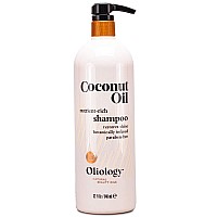 Oliology Coconut Oil Shampoo - Nutrient Rich Shampoo Restores Damaged & Lifeless Hair | Botanically Infused | Provides Intense Shine | Nourishing | Made in USA, Paraben Free & Cruelty Free (32 oz)