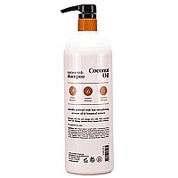 Oliology Coconut Oil Shampoo - Nutrient Rich Shampoo Restores Damaged & Lifeless Hair | Botanically Infused | Provides Intense Shine | Nourishing | Made in USA, Paraben Free & Cruelty Free (32 oz)