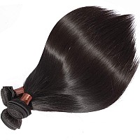 Blackmoon Hair Straight Human Hair One Bundle 22Inch 100 Unprocessed Brazilian Virgin Human Hair Straight Bundles Human Hair We