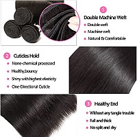 Blackmoon Hair Straight Human Hair One Bundle 22Inch 100 Unprocessed Brazilian Virgin Human Hair Straight Bundles Human Hair We