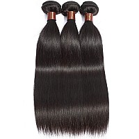 Blackmoon Hair Straight Human Hair One Bundle 22Inch 100 Unprocessed Brazilian Virgin Human Hair Straight Bundles Human Hair We