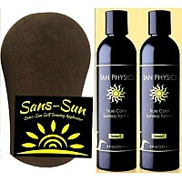 Tan Physics True Color Sunless Tanner 8 Fl Oz Pack Of 2 Withtanning Mitts By Sanssun Self Tanner Sunless Tanning Lotion