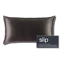 Slip Silk King Pillowcase, Charcoal (20