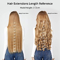 Reecho 16 1Pack 34 Full Head Curly Wavy Clips In On Synthetic Hair Extensions He008 Hairpieces For Women 5 Clips 39 Oz Per P