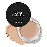 Thesaem Cover Perfection Pot Concealer 02 Rich Beige High Adherence Coverage Balm Conceals Blemish Acne Spots Matte Fin