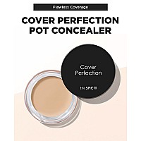 Thesaem Cover Perfection Pot Concealer 02 Rich Beige High Adherence Coverage Balm Conceals Blemish Acne Spots Matte Fin