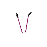 Yueton Pack Of 100 Disposable Eyelash Brushes Wands Mascara Applicator Hot Pinkblack