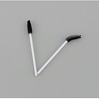 Yueton Pack Of 100 Disposable Eyelash Brushes Wands Mascara Applicator Whiteblack