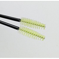 Yueton Pack Of 100 Disposable Eyelash Brushes Wands Mascara Applicator Blackgreen