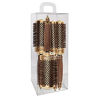 Olivia Garden Nanothermic Ceramic Ion Round Thermal Hair Brush Nt54 Nt44 Nt34 Nt24 4Pc Box