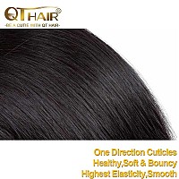 Qthair 14A Straight Human Hair Bundles18 20 22300Gnatural Black 100 Unprocessed Human Hair Extensions Indian Straight Virgi