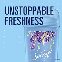 Secret Antiperspirant and Deodorant for Women 48 Hr Odor Protection Clear Gel Lavender Scent, 2.6 Oz (Pack of 6)