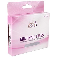 25Pcs Pana Mini Doublesided Emery Nail File For Manicure Pedicure Natural And Acrylic Nails Zebra Grit 100100