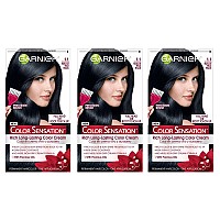 Garnier Color Sensation Hair Color Cream 11 Under The Stars Natural Blue Black Pack Of 3 Packaging May Vary