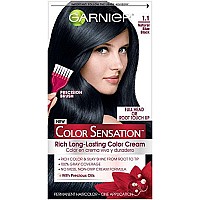 Garnier Color Sensation Hair Color Cream 11 Under The Stars Natural Blue Black Pack Of 3 Packaging May Vary