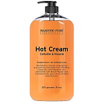 MAJESTIC PURE Hot Cream Skin Tightening Sweat Cream, Cellulite Cream for Thighs and Butt Moisturizing Cream for Women & Men 9 Oz