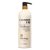 Oliology Nutrient Rich Coconut Oil Conditioner - Restores Vibrancy & Softens Hair | Repairs Damaged Dry Weak Hair | Intensely Hydrates | Botanically Infused | Paraben Free (32 fl oz)