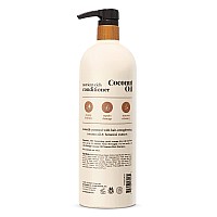 Oliology Nutrient Rich Coconut Oil Conditioner - Restores Vibrancy & Softens Hair | Repairs Damaged Dry Weak Hair | Intensely Hydrates | Botanically Infused | Paraben Free (32 fl oz)