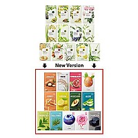 [the SAEM] Natural Facial Mask Sheet 21ml 13 Pack - Korean Skincare Moisturizing and Nourishing Facial Mask Sheet Variety Combo Pack