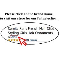 Camila Paris CP2388 French Hair Clips, Large Side Slide Hair Clips for Volume Hair, Strong Hold No Slip Grip, Girls Hair Claw Clips for Women, Durable Styling Girls Hair Accessories, Made In France