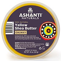 Ashanti Naturals Yellow Chunky Raw Shea Butter Unrefined African Shea Butter From Ghana 100 Natural Moisturizer No Additiv