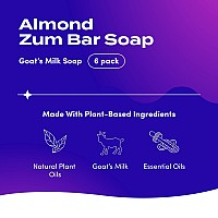 Zum Bar Goats Milk Soap Almond 3 Oz 6 Pack