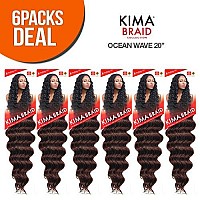 Harlem125 Synthetic Hair Braids Kima Braid Ocean Wave 20 6Pack 27