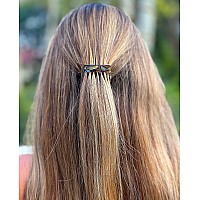 Camila Paris Cp23322 French Hair Side Comb Handmade Onyx Small Twist Hair Decorative Strong Hold Clips For Women Bun Chignon