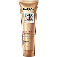 L'Oreal Paris Sulfate Free Shampoo for Dry Hair, Triple Action Hydration for Dry, Brittle or Color Treated Hair, Apricot Oil Infused Hair Care, EverPure, 8.5 Fl Oz (Packaging May Vary)